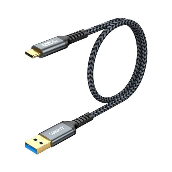 SUNGUY USB Type C ケーブル 0.6M USB3.1 Gen2 10Gbps データ転送 タイプc 高速充電 USB-A to