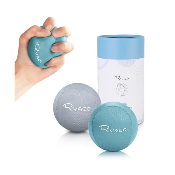 RYACO ストレス解消ボール 握力トレーニングボール エクササイズボール ハンドグリップ マッサージボール 握力アップ ジェルボール2点セット