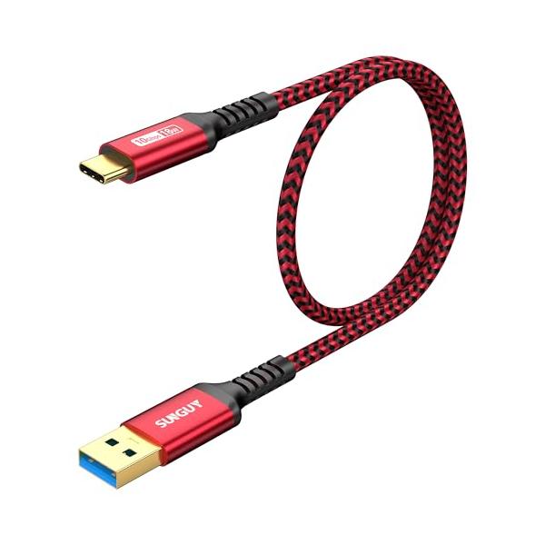SUNGUY USB Type C ケーブル 0.6M USB3.1 Gen2 10Gbps データ転送 タイプ c 高速充電 USB-A to