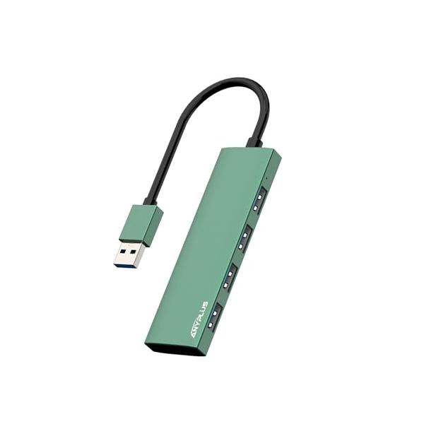 ANYPUS USB ハブ、4USBポートアルミニウム合金超スリムUSB 分岐、USB Hub 5Gbps高速転送USBハブ 3.0、USB 増