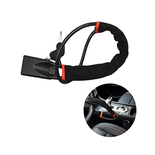 他サイト： RUNZE 盗難防止ロック 自動車用 ハンドルロック ステアリングロック 幅広い車種に対応 取付簡単 箱入り (ブラック)の商品画像