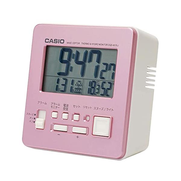他サイト： CASIO(カシオ) 目覚まし時計 電波時計 ピンク デジタル 小型 スヌーズ ライト DQD-805J-4JFの商品画像