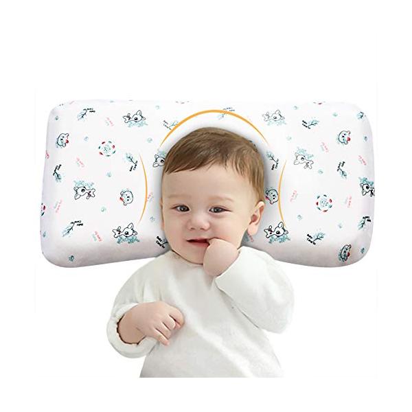 他サイト： Adokoo ベビーまくら 向き癖防止枕 絶壁頭 斜頭 変形 猫背 寝姿を矯 正 頭の形が良くなる 男女兼用 汗とり 快眠 低反発ピロー 綿10の商品画像
