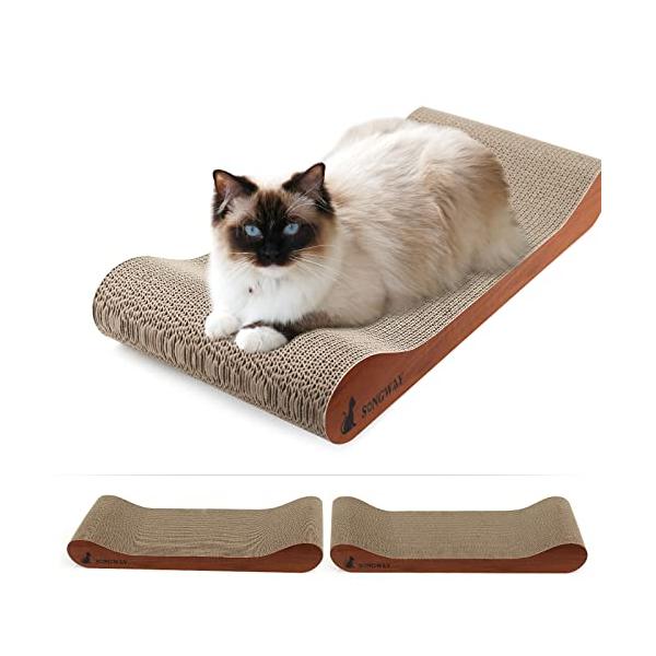 他サイト： SONGWAY 大型猫爪とぎ ぽっちゃり猫 爪研ぎ つめとぎ 大きい サイズ ねこ段ボール 強化 ダンボール 高密度 ガリガリ 頑丈 2個セットの商品画像