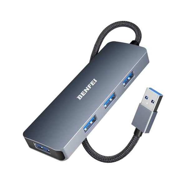 Apple MacBook AIR M3 本体 BENFEI USBハブ付き BENFEI USB 3.0 ハブ 4ポート 超薄型 MacBook、Mac Pro、Mac Mini