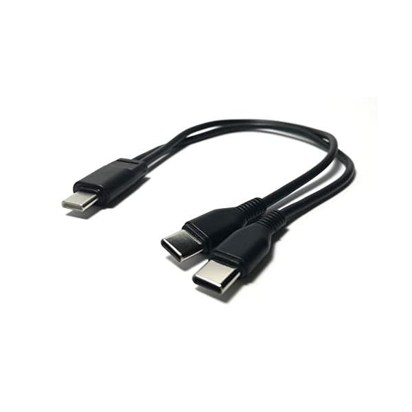 他サイト： Access E Direct  5A急速充電 20cm  USB タイプC 二股ケーブル Type C オス to 2 USB タイプC オスの商品画像