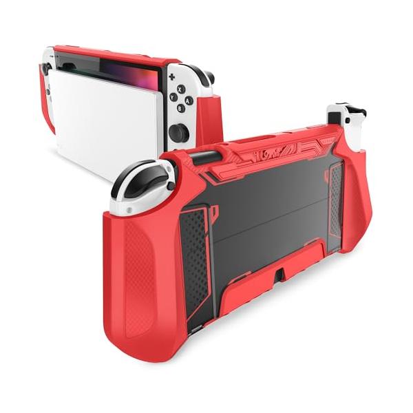 Mumba Nintendo Switch OLED 2021用 ケース 有機ELモデル TPUグリップ 保護カバー ドッキング アクセサリー