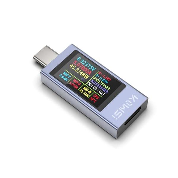 YOJOCK 360W USB C テスター タイプCデジタルマルチメーター 、4-30V 0-12A PD 電圧計 電力計 容量 電圧テスター