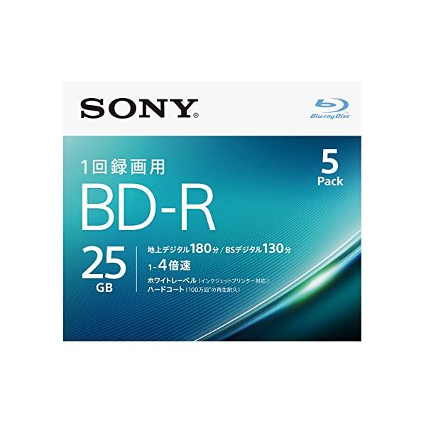 ソニー ブルーレイディスク BD-R 25GB (1枚あたり地デジ約3時間) 1回