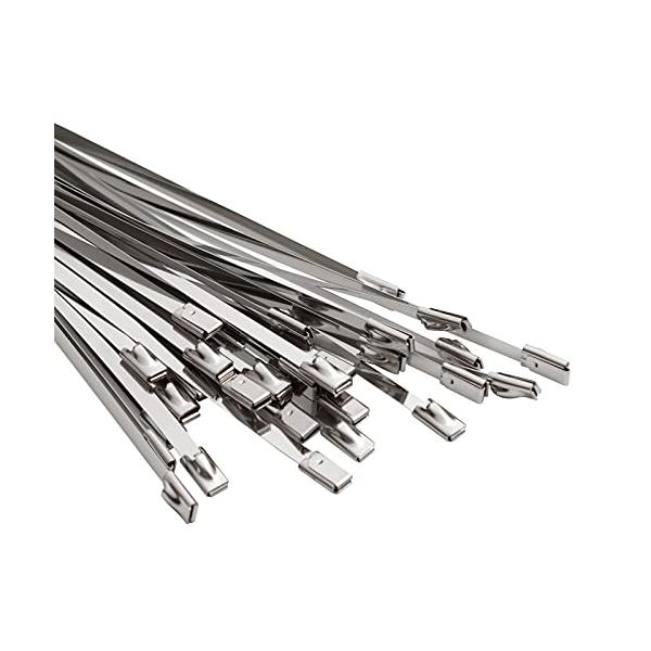 OFFO 100％SUS304ステンレスバンド 4.6ｍｍ×400ｍｍ×60本入 耐熱性・耐紫外線・耐候性・耐薬品に優れています。 金属結束バン