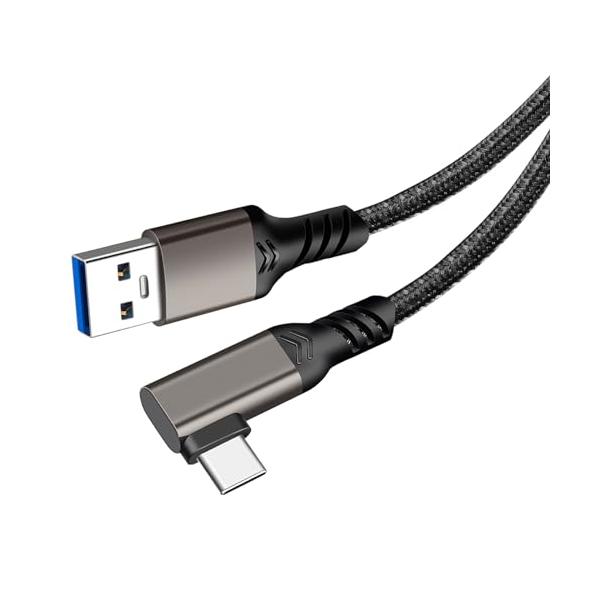 LpoieJun USB-Cケーブル 3m USB-A to Type-C L字 10Gbps PD 60W 超高速充電 タイプc ケーブル3m