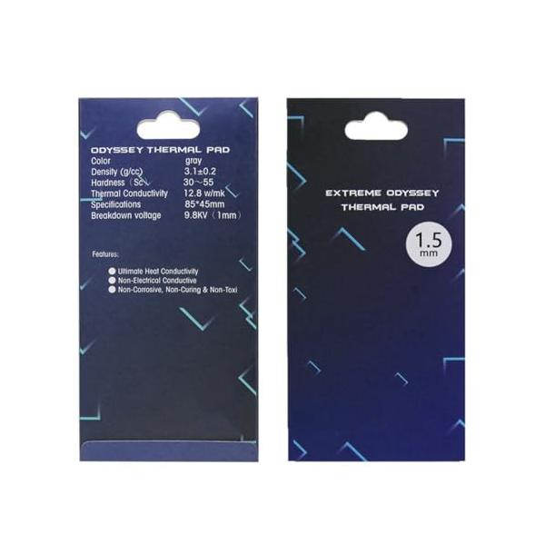 他サイト： シリコンサーマルパッド、冷却ラジエーターフィン、85x45x1.5mm両面放熱シリコーンパッド、熱伝導性12.8 W/mk、軟らか材質、SSDの商品画像