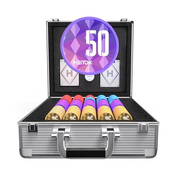 ポーカーチップセット 約600枚 HEITOK ポーカーチップ ポーカーセット 600枚 数字入り 11.5g カジノ