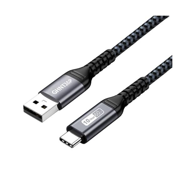GHNTJAP USB Type C ケーブル 1M USB3.1 Gen2 10Gbps データ転送 60W 急速充電 Android Aut