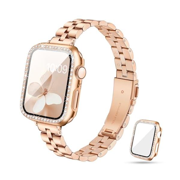 [SIBOYL] 超細ステンレスい対応アップルウォッチ バンドとカバー41mm Series 9 8 7