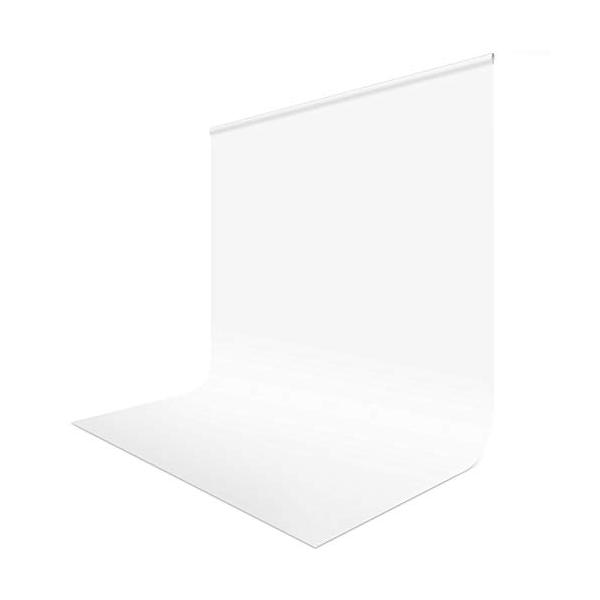 FotoFoto 背景布 白 2m x 3m 白い布 撮影用背景シート 反射面と無反射面の両面使い 厚地 滑らかな形