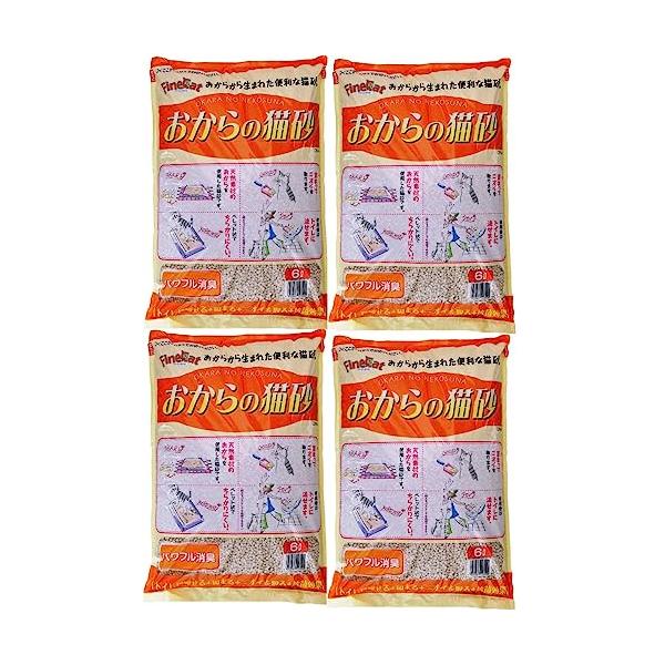他サイト： 常陸化工 おからの猫砂 6L×4個 (ケース販売)の商品画像