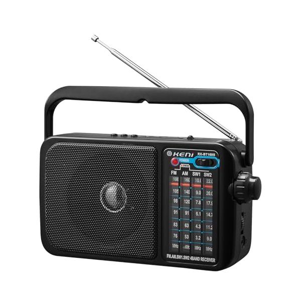 G-KENI ポータブルラジオ小型 携帯ラジオ 卓上｜FM/AM/SW1/SW2対応｜USB/SD/TFカード再生｜AC/電池両用｜イヤホンジャ