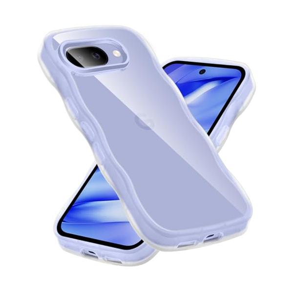 クリア Google Pixel 9A ケース かわいい 波状フレーム うねうね 耐衝撃 ピクセル 9A 滑り止め グーグル ピクセル9a スマ