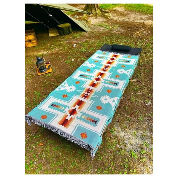 Peel Forest エルパソブランケット マルチカバーメキシカンラグ ネイティブ柄 オルテガ柄 キャンプラグ サドルブランケット 車中泊マッ