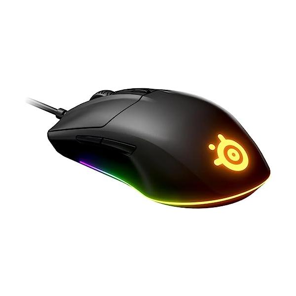 他サイト： SteelSeries USB ゲーミングマウス 有線 軽量 低遅延 メカニカルスイッチ 3ゾーンRGBイルミネーション Rival 3 625の商品画像