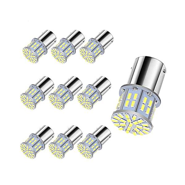 YOBIS 10個入り 高輝度 S25 シングル球 LED（P21W 1156 S25 G18 BA15S）ピン角180度 バックランプ 301