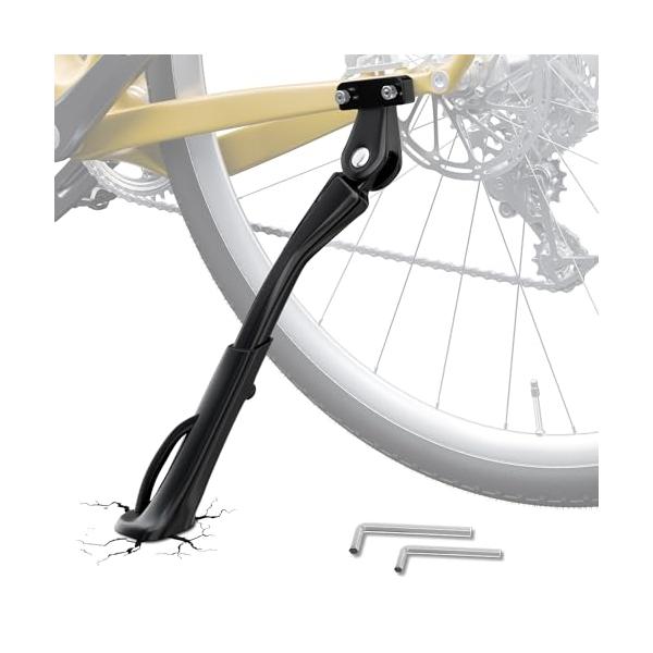 NICEDACK 自転車用キックスタンド 40mm 穴間隔、26-29インチ 自転車用キックスタンド 2穴付き 調節な自転車キックスタンド アル