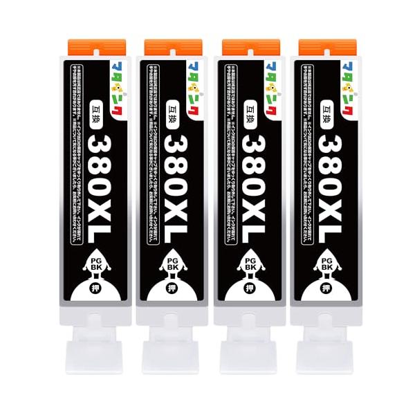 他サイト： マタインク BCI-380XL キヤノン(Canon)用 インク 380PGBK 大容量タイプ 四本セット 互換インク 対応機種：TS6130の商品画像