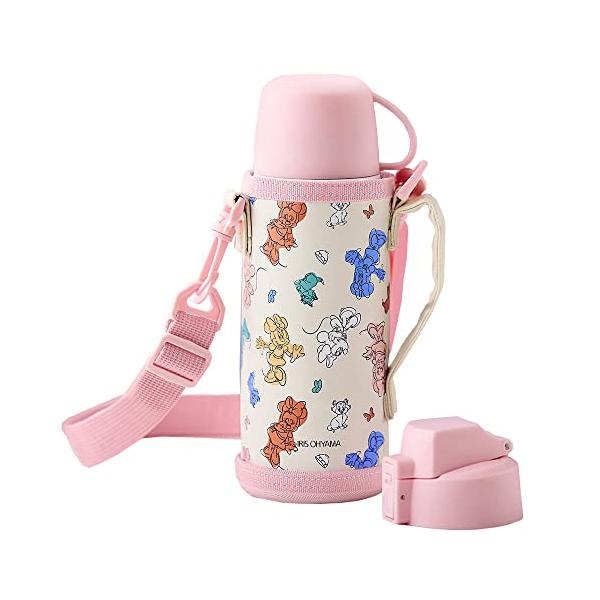 他サイト： アイリスオーヤマ 水筒 子供用 キッズ 2WAYボトル 600ml ミニー コップ付きタイプ 直飲みタイプ 簡単付け替え出来る 1歳から使えるの商品画像