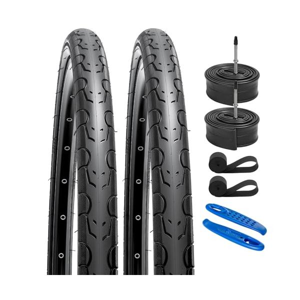 YunSCM 2本セット700 28c タイヤ 超耐久自転車 ロードバイク タイヤ 700x28c/30c700x28c 28-622 自転車タ
