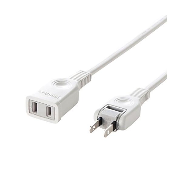 他サイト： サンワサプライ 電源延長コード 2m トラッキング火災予防絶縁キャップ付きスイングプラグ TAP-EX2102 ホワイトの商品画像
