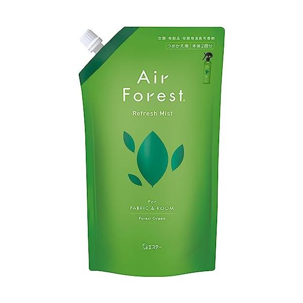 他サイト： エアフォレスト リフレッシュミスト 部屋用 消臭剤 (ホテル仕様) フォレストグリーン つめかえ 540mL 空間 布 衣類用 消臭 芳香剤 除の商品画像