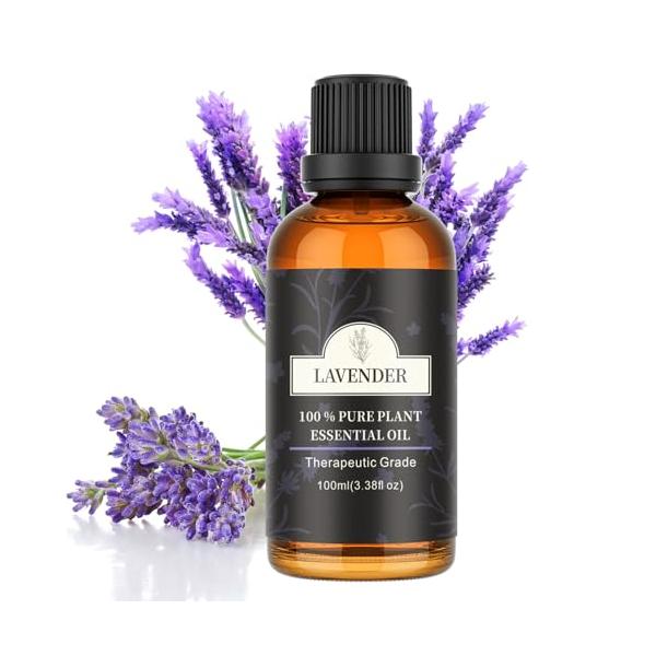 Poven ラベンダー エッセンシャルオイル 100ml 天然100％ ラベンダー精油 ナチュラル アロマオイル アロマディフューザー／加湿器用