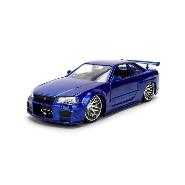 ワイルドスピード 25周年記念モデル Brian’s Nissan Skyline GT-R R34 Brush Blue 1/24 JADA ミニカー Fast Furious 25th ジャダ ブライアン スカイライン