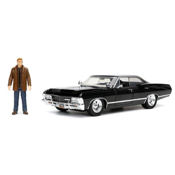 スーパーナチュラル ミニカー Chevy Impala 1967 SS with DEAN 1/24 JADA Super natural シボレー インパラ 黒 ジャダ アメ車 海外ドラマ クラシックカー