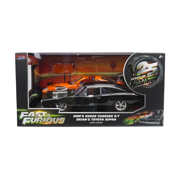 ワイルドスピード 25周年 Dom Dodge Charger R/T &amp; Brian Toyota Supra ツインパック 1/24 Jada ジャダ ミニカー ブライアン スープラ ドム チャージャー