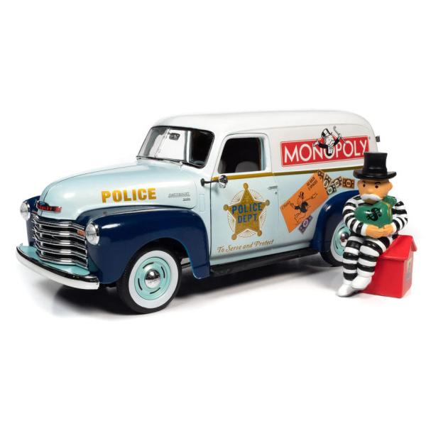 Auto World Monopoly 1948 シボレー モノポリー ミニカー モノポリー 1948 Chevrolet Police Van Mr. Monopoly Figure 1/18 Auto