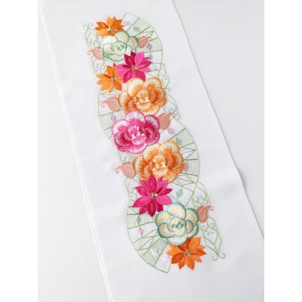 Silelly シルエリー 豪華刺繍 半襟 半衿 ミュシャ枠風　バラ牡丹など Silelly シルエリー 豪華刺繍 半襟 半衿 ミュシャ枠風 バラ牡丹など
