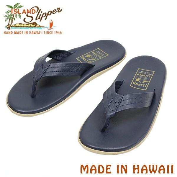 ISLAND SLIPPER アイランドスリッパ PT202 レザーサンダル NAVY メンズ 