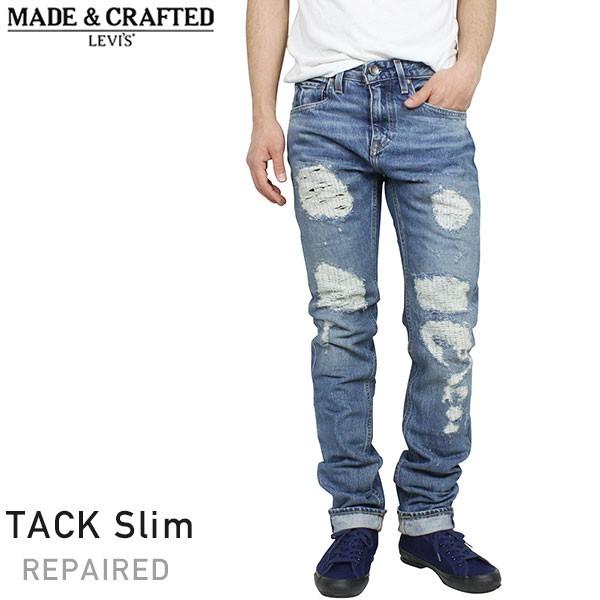 リーバイス メイド ＆ クラフテッド Levi's Made & Crafted Tack Slim Jeans リペア加工デニムパンツ BLUE  DENIM メンズ パンツ