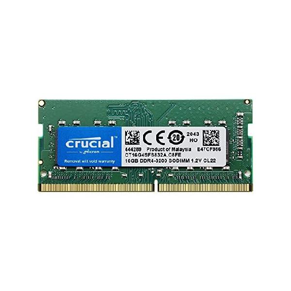 並行輸入 Crucial ノートPC用 メモリ PC4-25600(DDR4-3200) 16GB
