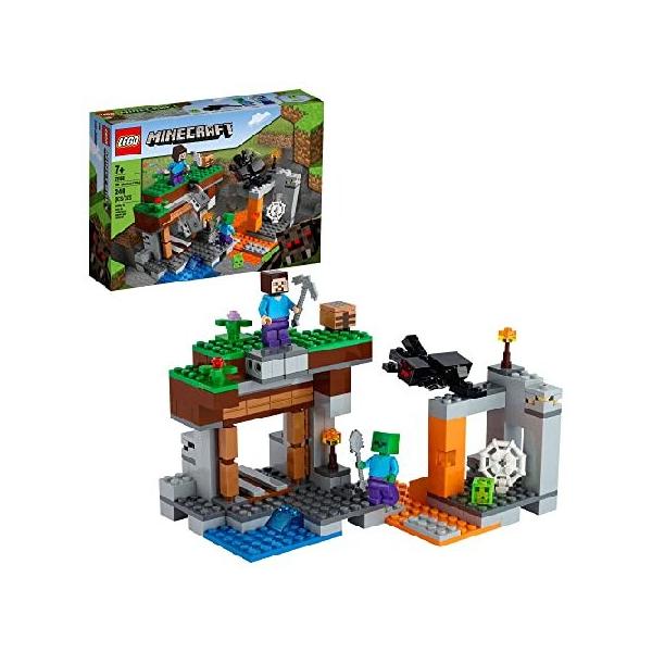 並行輸入 LEGO Minecraft The Abandoned Mine Building Toy, 21166 Zombie Cave with Slime, Steve ＆ Spider Figures, Gift idea for Kids, Boys and Girls Age