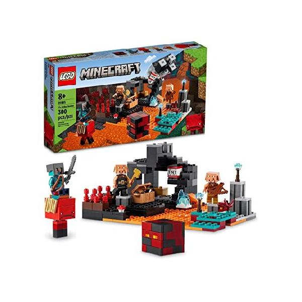 【並行輸入】LEGO Minecraft The Nether Bastion Set, 21185 Battle Action Toy with Mob, Piglin Brute ＆ Strider Figures, for Kids, Boys and Girls Age 8 P