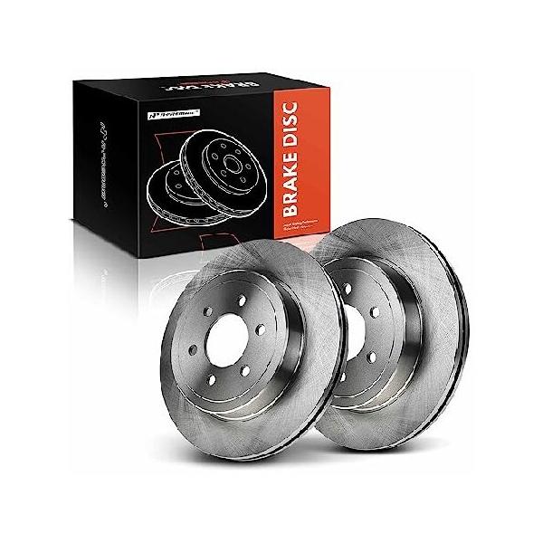 並行輸入 A-Premium 12.13インチ (308mm) フロントベント付きディスクブレーキローター 一部のダッジモデルに対応 - Dakota 2003-2004 2ピースセット