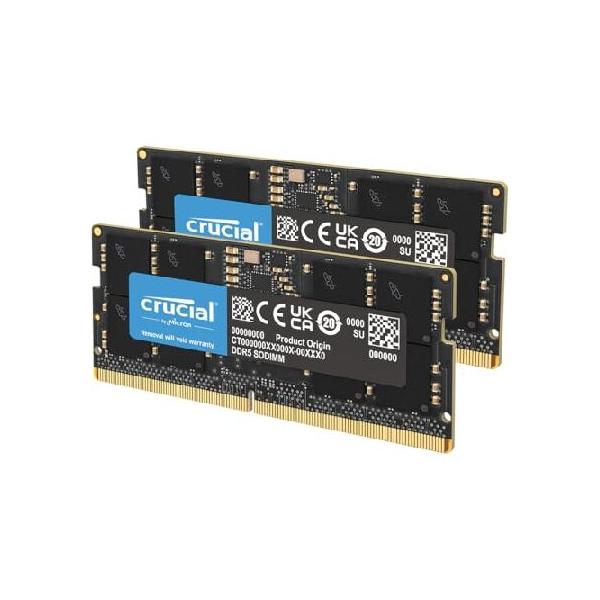 並行輸入 crucial 32GB Kit(2x16GB)DDR5-5600 SODIMM CL46(16Gbit