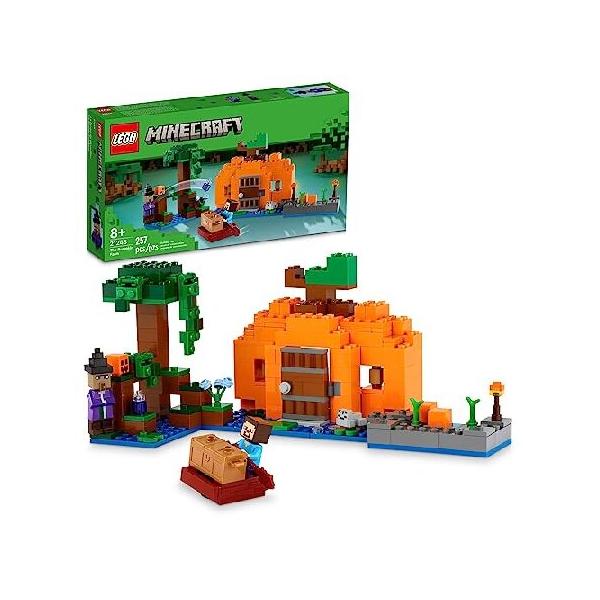 【並行輸入】LEGO マインクラフト パンプキンファーム - 8歳以上のお子様向け組み立て玩具 - 男の子、女の子、ゲーマー向けおもちゃ スティーブミニフィギュア、