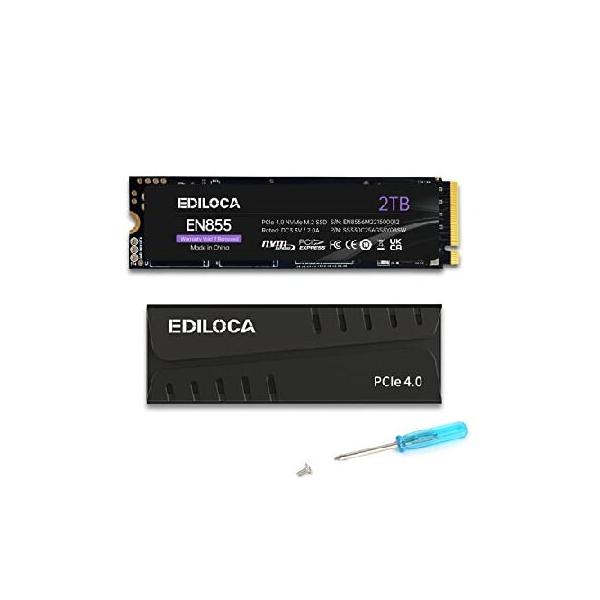 Ediloca EN855 2TB 7400MB/s 5年保証 開封未使用 Amazon | Ediloca EN855 SSD ヒートシンク付き 1TB PCIe Gen4x4 NVMe M