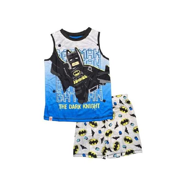 【並行輸入】LEGO Batman Boys’ 2-Piece Sleeveless Tank Top and Shorts Set (Blue/Grey The Dark Knight, 8)