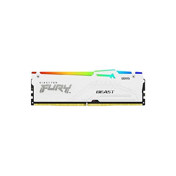 並行輸入 Kingston Fury Beast White RGB XMP 32GB 6800MT/s DDR5 CL34