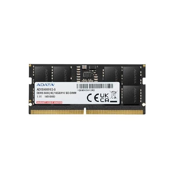 並行輸入 ADATA DDR5 5600MHz 16GB (1x16GB) CL46 SODIMM ノート
